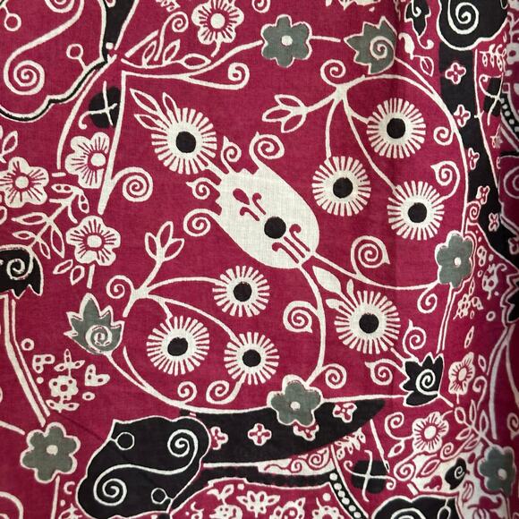 Isabel Marant Etoile Floral Dog Pattern Top Size 40 (US 8) Purple Pink Fuschia - Picture 6 of 9